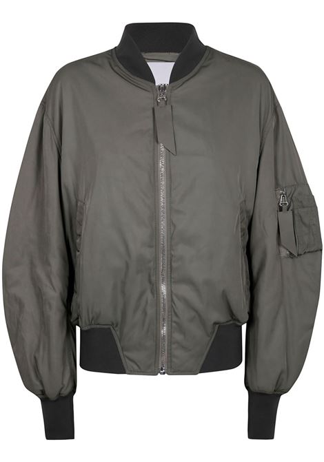 Bomber con zip in verde The attico - donna